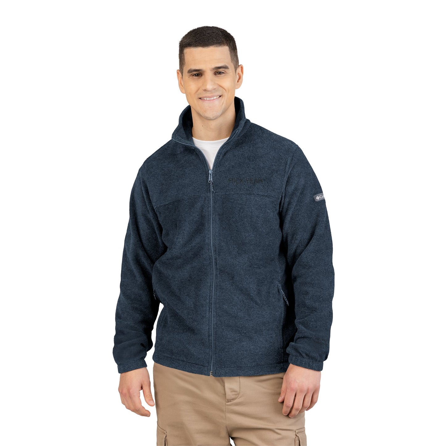 Embroidered Columbia Fleece Jacket — Classic Zip-Up Outdoor Fleece