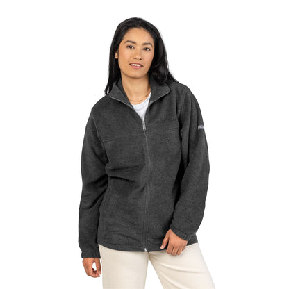 Embroidered Columbia Fleece Jacket — Classic Zip-Up Outdoor Fleece