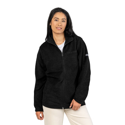 Embroidered Columbia Fleece Jacket — Classic Zip-Up Outdoor Fleece