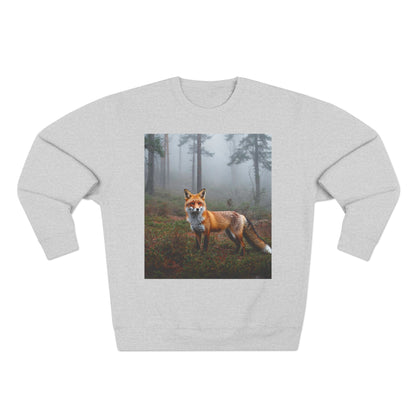 Cozy Forest Fox Sweatshirt, Unisex Crewneck Pullover, Nature Lover Gift, Fall Wardrobe Essential, Outdoor Adventure Apparel