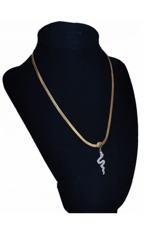 Altın Renk İtalyan Yılan Çelik Kolye