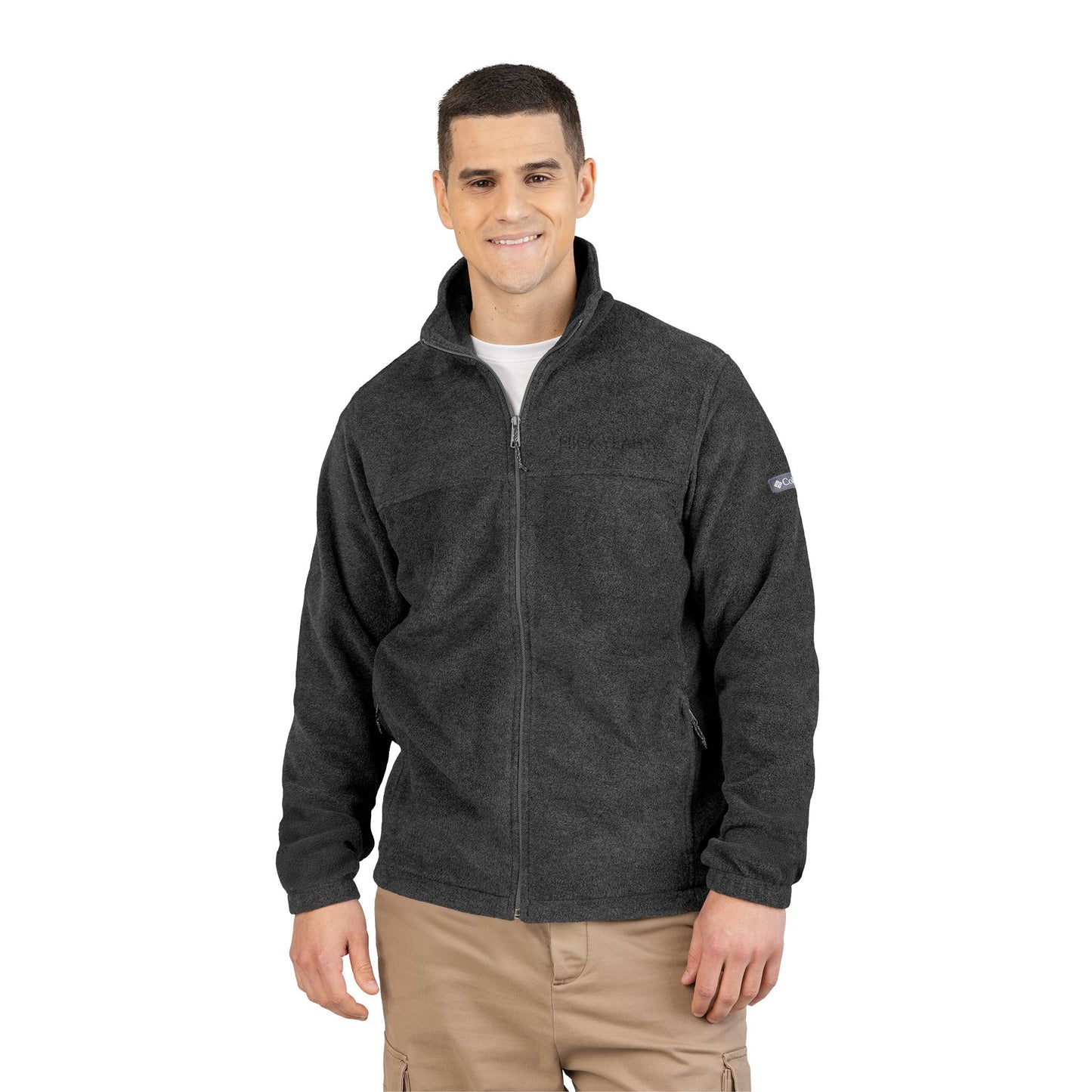 Embroidered Columbia Fleece Jacket — Classic Zip-Up Outdoor Fleece