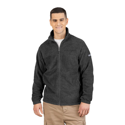 Embroidered Columbia Fleece Jacket — Classic Zip-Up Outdoor Fleece