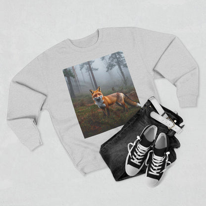 Cozy Forest Fox Sweatshirt, Unisex Crewneck Pullover, Nature Lover Gift, Fall Wardrobe Essential, Outdoor Adventure Apparel
