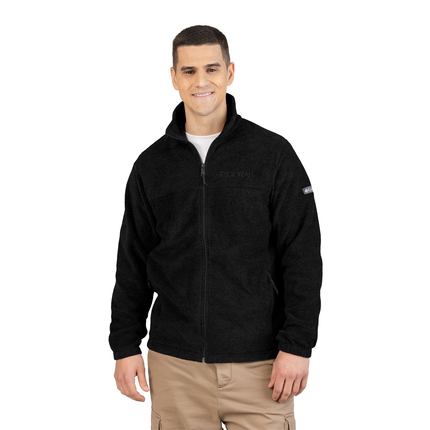 Embroidered Columbia Fleece Jacket — Classic Zip-Up Outdoor Fleece
