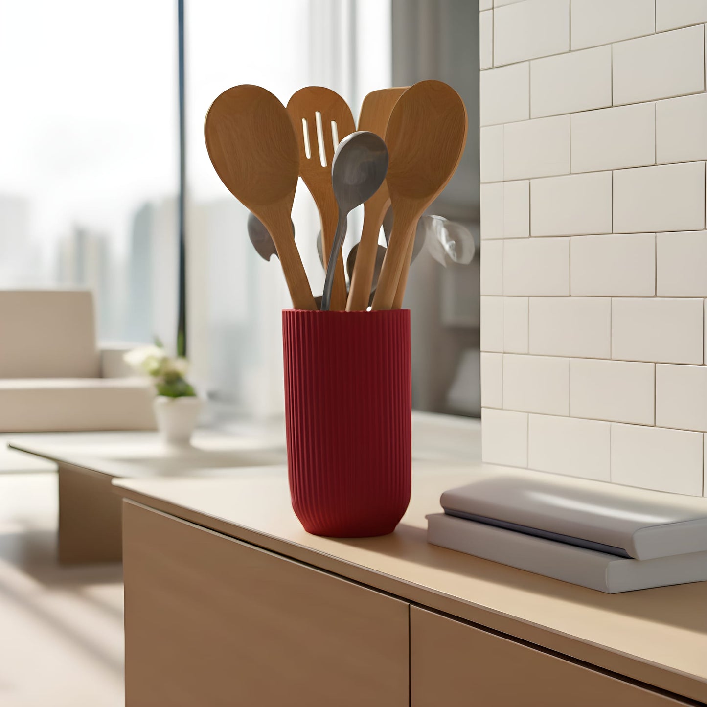 Modern Minimalist Mutfak Kaşıklığı Kaymaz Tabanlı, Dekoratif Kaşık