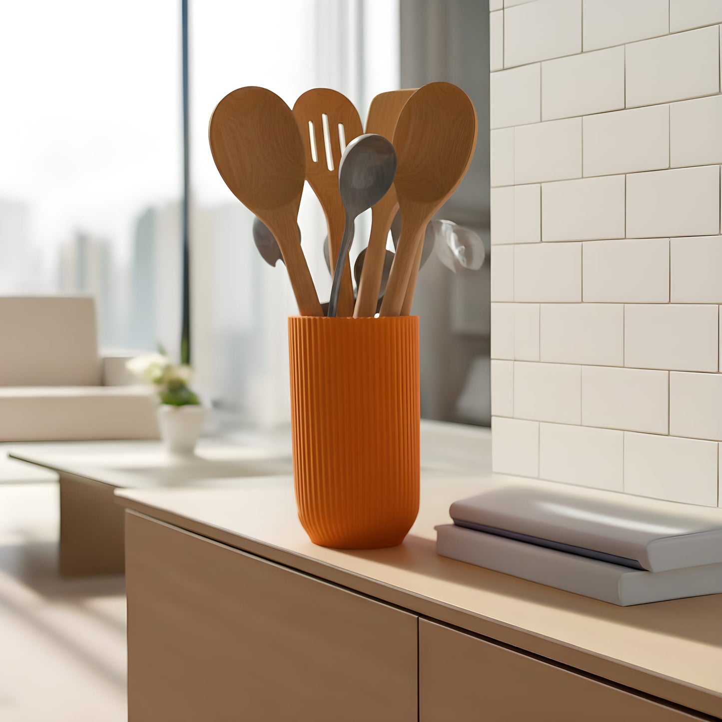 Modern Minimalist Mutfak Kaşıklığı Kaymaz Tabanlı, Dekoratif Kaşık