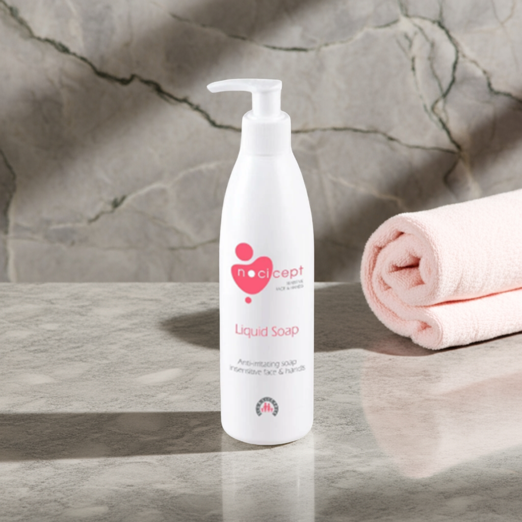 Nocicept Liquid Soap 300 ml / Kuru, Tahriş Olmuş, Hassas Ciltlerin Sülfatsız El ve Yüz Temizleyicisi