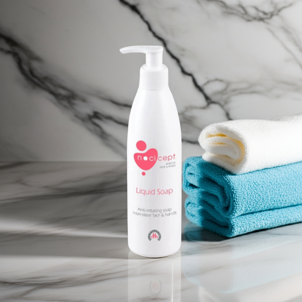 Nocicept Liquid Soap 300 ml / Kuru, Tahriş Olmuş, Hassas Ciltlerin Sülfatsız El ve Yüz Temizleyicisi