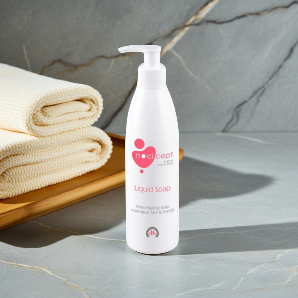 Nocicept Liquid Soap 300 ml / Kuru, Tahriş Olmuş, Hassas Ciltlerin Sülfatsız El ve Yüz Temizleyicisi