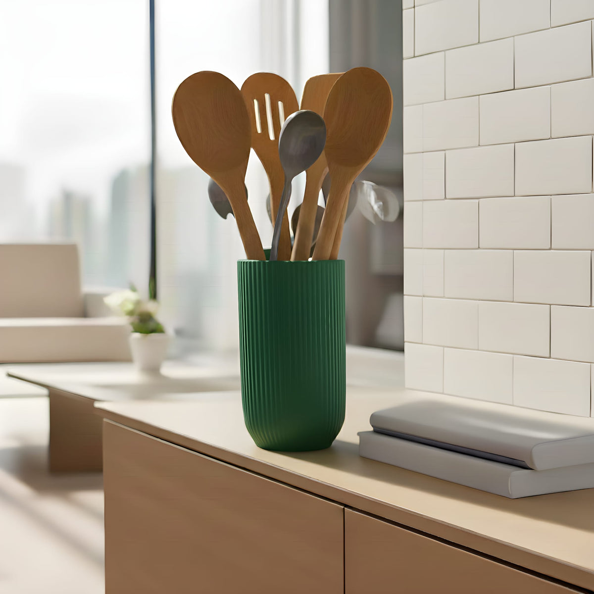 Modern Minimalist Mutfak Kaşıklığı Kaymaz Tabanlı, Dekoratif Kaşık