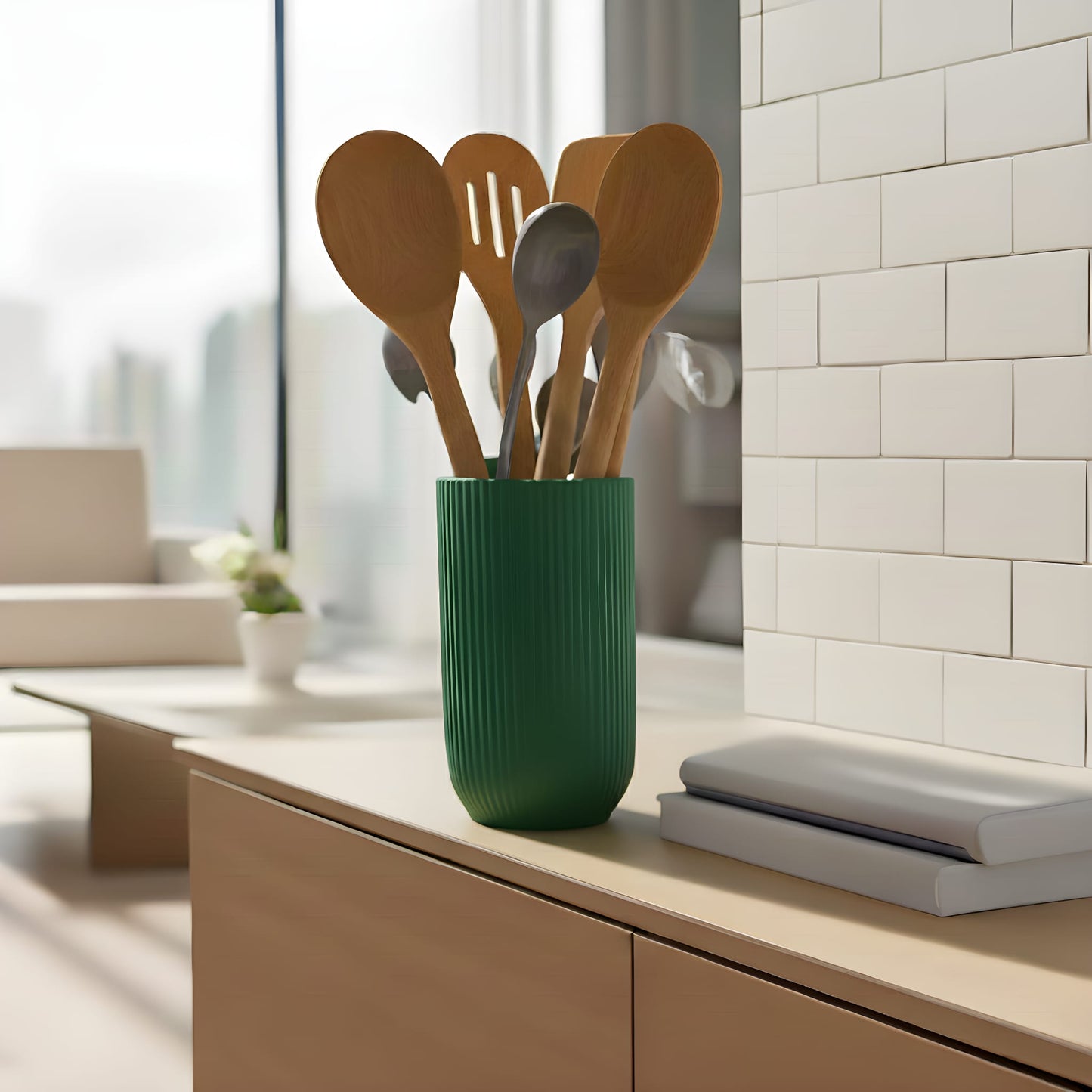 Modern Minimalist Mutfak Kaşıklığı Kaymaz Tabanlı, Dekoratif Kaşık