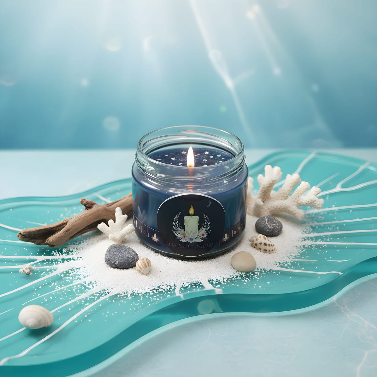 Okyanus Esintili mum kavonaz 330cc 32 saat yanma süresi