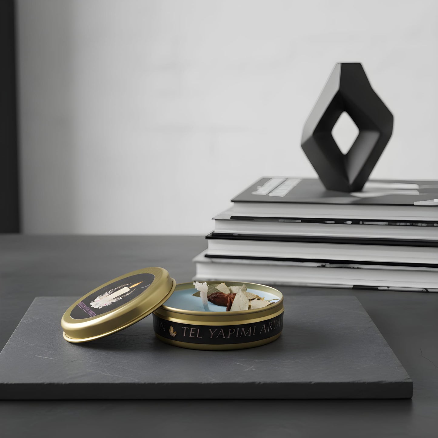 Eucalyptus Serenity – Okaliptüs Aromalı Doğal Kokulu Mum (50 g Metal Kutu)