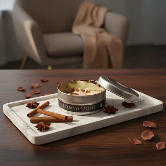 El Yapımı Dekoratif Kokulu Mum Doğal İçerik, Uzun Süreli Yanış,Metal Cam Tasarım