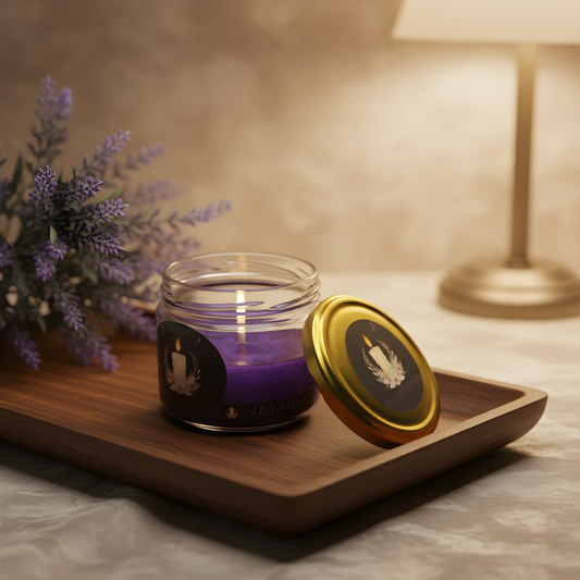 Lavanta & Beyaz Sabun Kokulu El Yapımı Mum – Ferahlatıcı ve Rahatlatıcı Etki