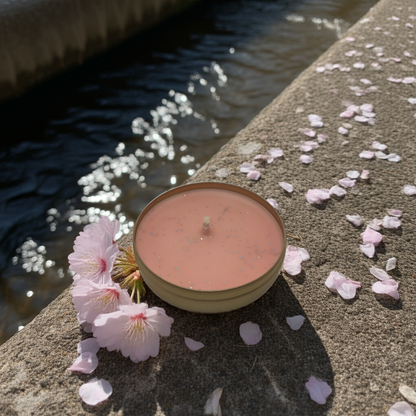 Japon Kiraz Çiçegi kokulu 50cc 8 saat yanmalı mum